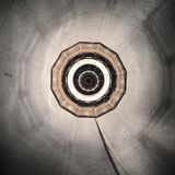 Smoked glass wall lamp or flush light by Hillebrand