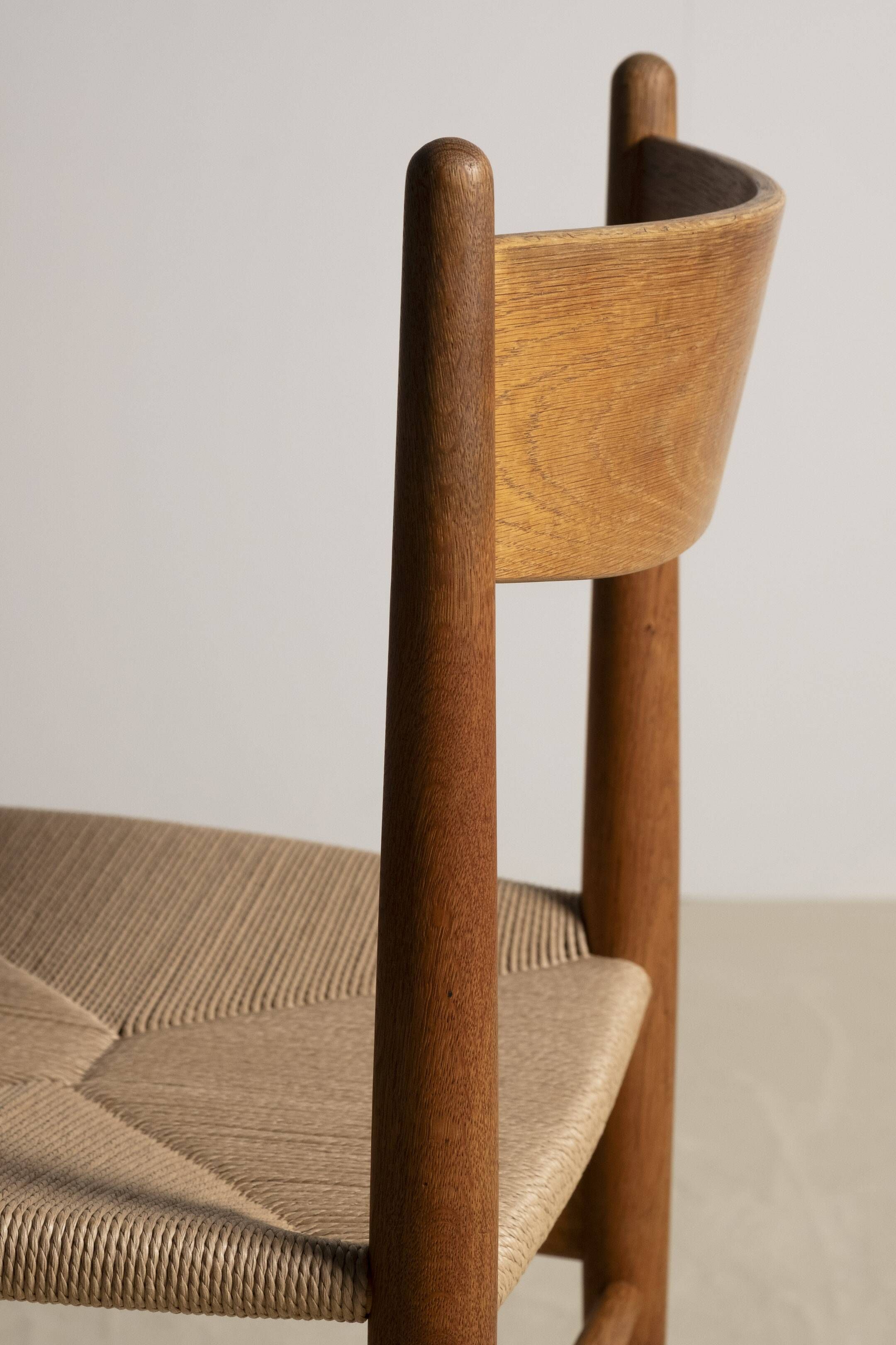 6x Hans J. Wegner Dining Chair CH36 in Oak, 1970s Denmark