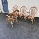 Set of wicker armchairs
