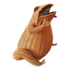 Vintage frog magazine rack in woven wicker design by Olivier Cajan