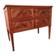 Commode d'époque Louis XVI, en noyer, cerisier et frêne