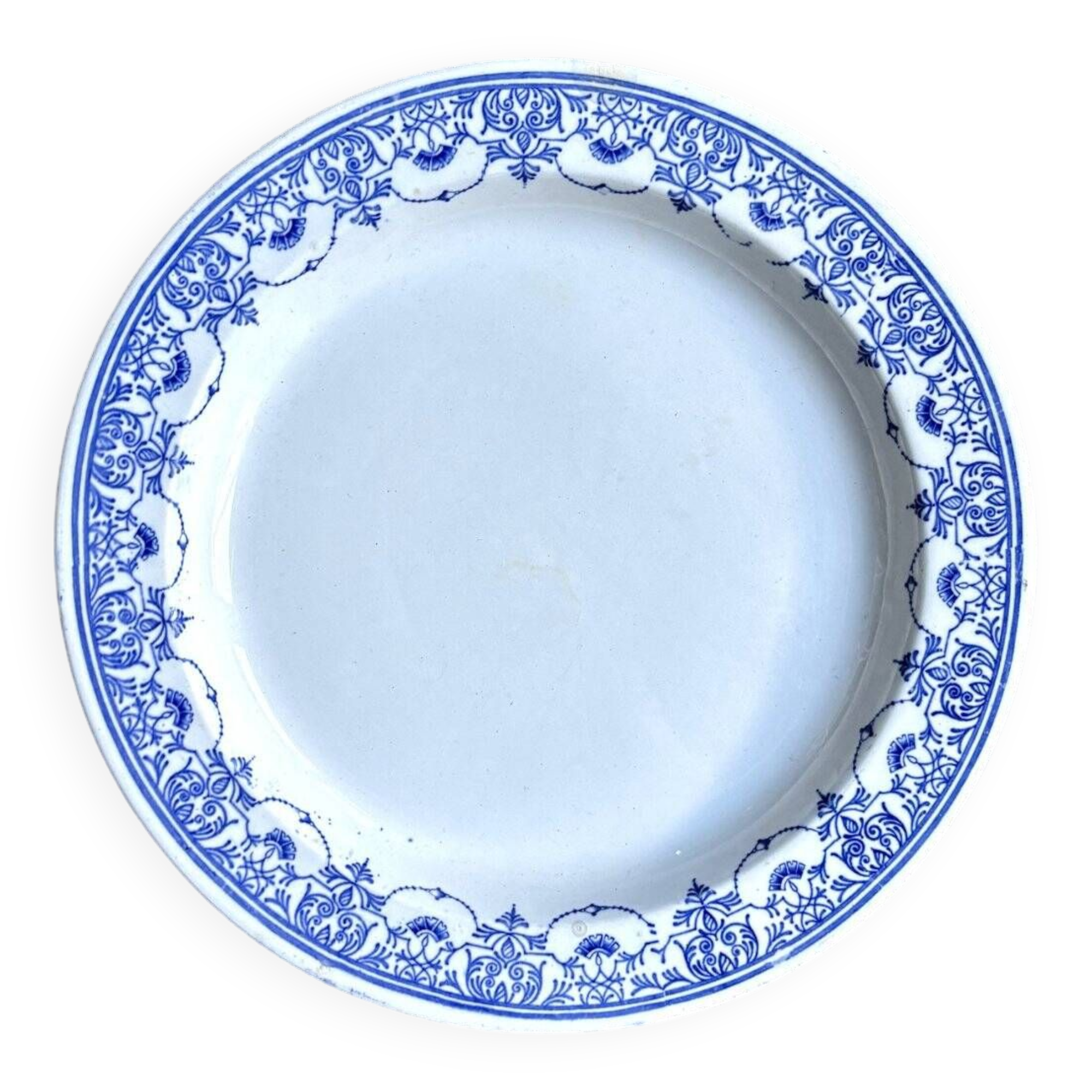 Round iron clay dish, “Drouot” service