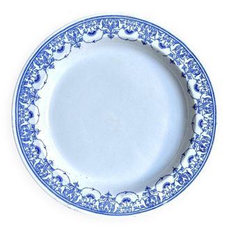 Plat rond en terre de fer, service "Drouot"