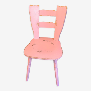 Pink patinated farmhouse chair 60s