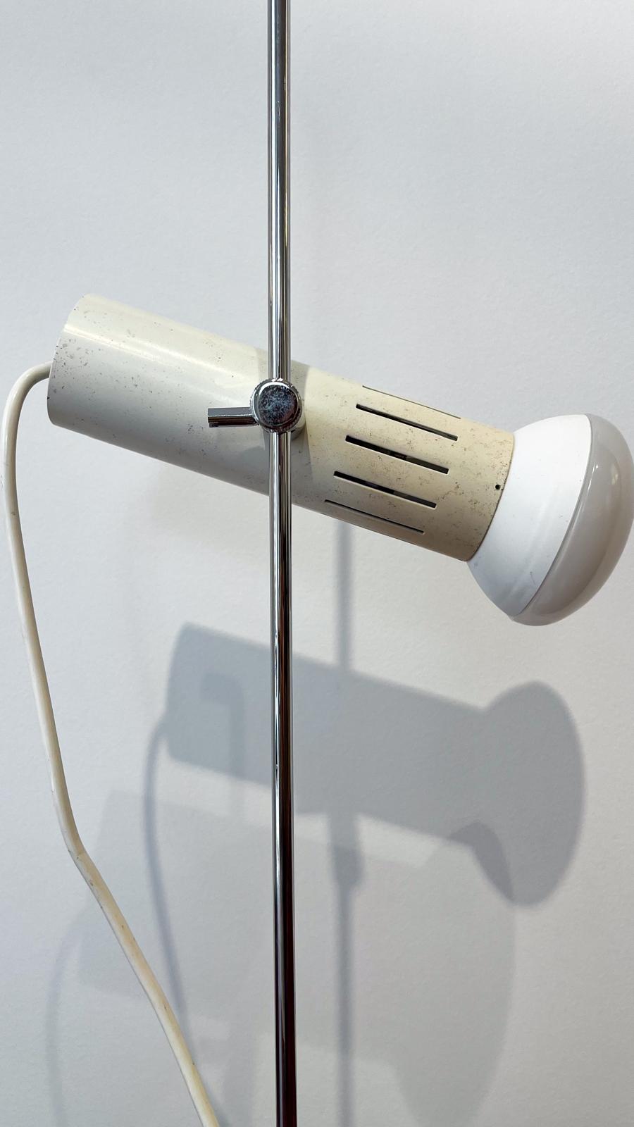 Table lamp model A4 in marble and steel by Alain Richard