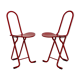 Paire de chaises Dafne rouges par Gastone Rinaldi pour Thema, 1970