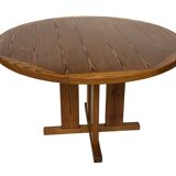 Vintage Design Pine Dining Table, Oval Table from the 1970s