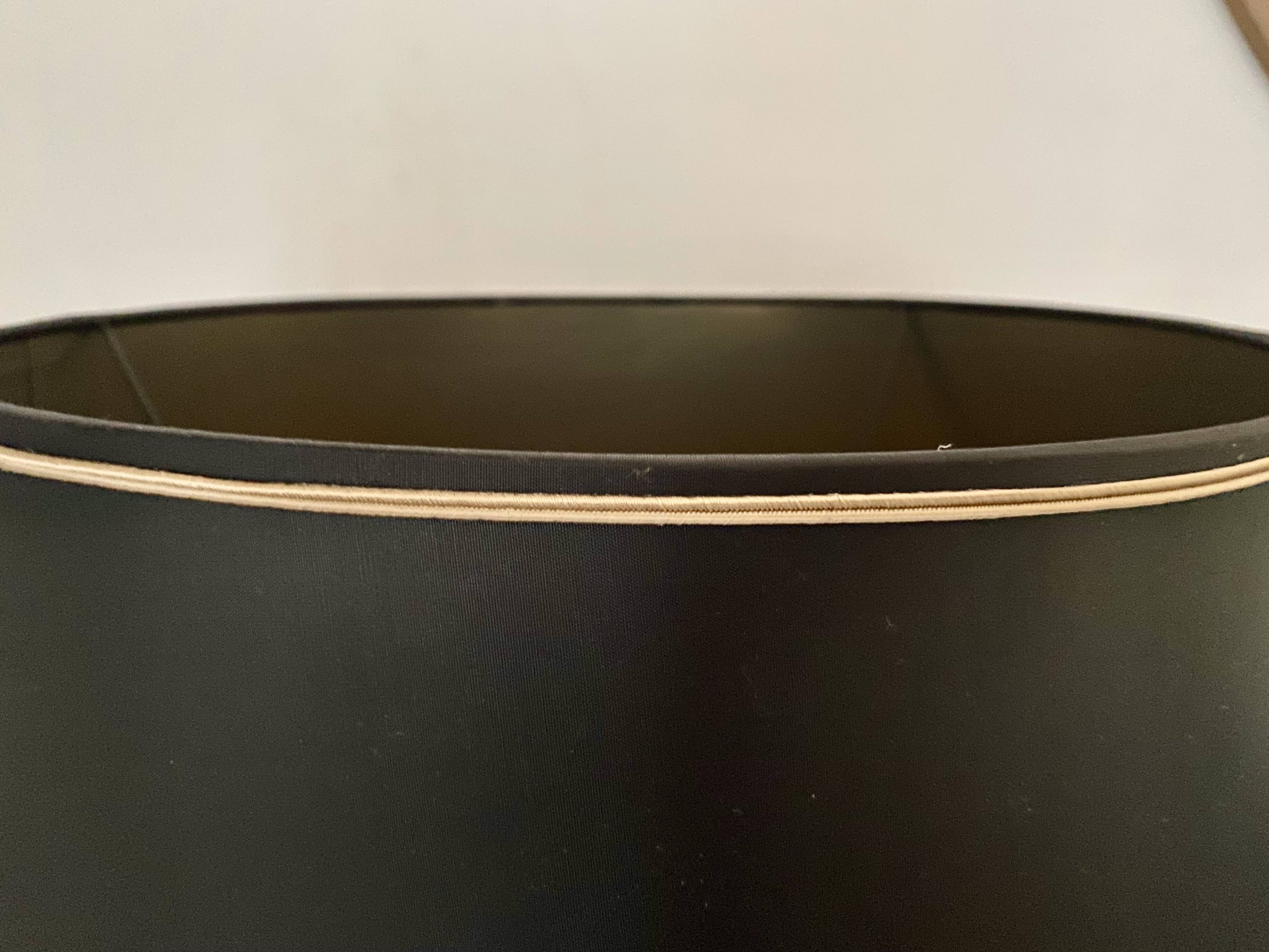 Lampe style Mazda en cuir noir, 1950