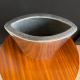 Brushed aluminium vase from the 1980s.