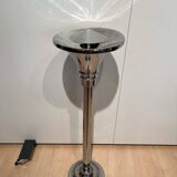 Art Deco Standing Ashtray in Polished and Chromed Metal, Switzerland, 1930