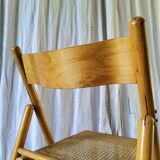 Paire de chaises pliantes cannées