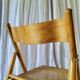 Pair of folding cane chairs