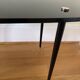 Black glass and metal coffee table from the 50s
