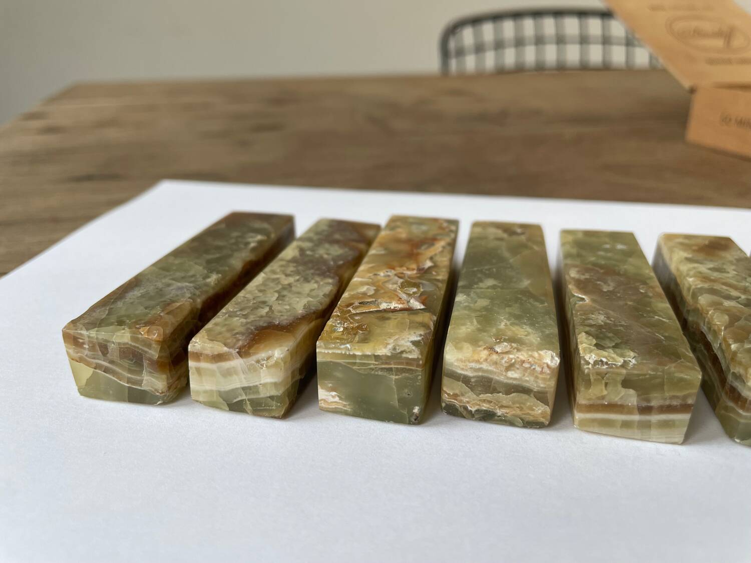 Set of 9 cutlery holders in Jade