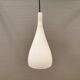 French hanging lamp in milky white glass, model Gin Fizz, produced by SCE.