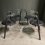 Set of 4 post modern 1980's dining chairs.