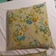 Pair of cushions feather down floral fabric old