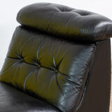 Vintage Scandinavian leather fireside chair – 75 cm