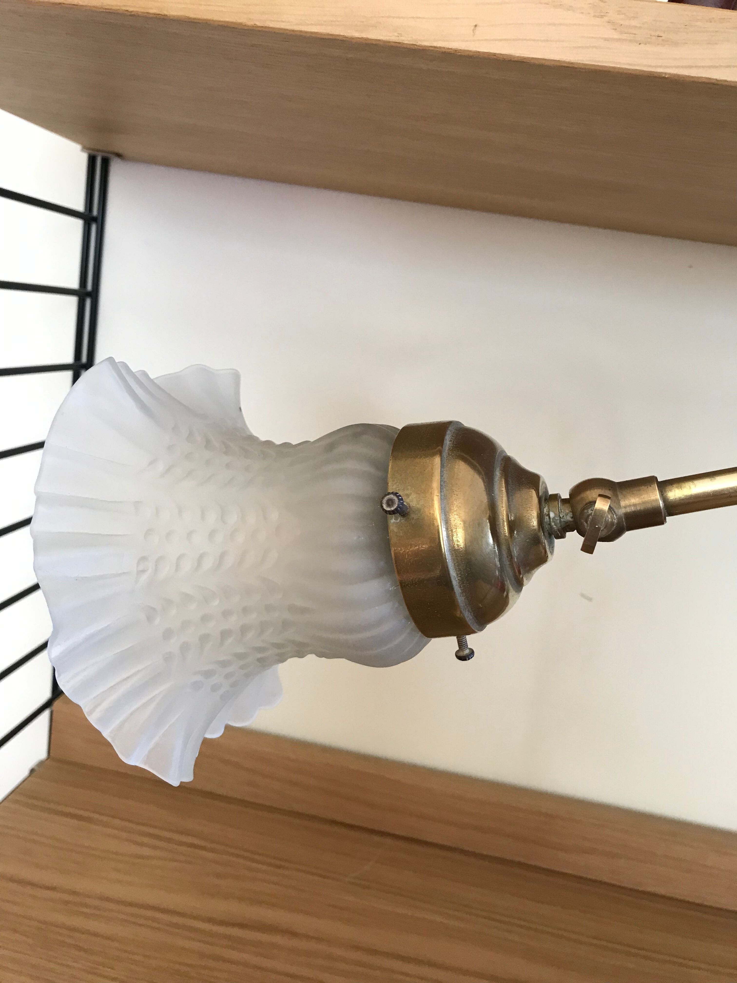 Lamp art nouveau lampshade tulip white
