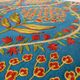 Silk Embroidered Floral Cushion Cover. Blue Throw Pillow Case. Traditional Uzbek Accent Pillow.