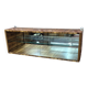 Wall-Mounted Walnut Display Cabinet with Mirrored Back – Upcycled 1960s Mid