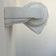 Vintage modernist wall sconce, porcelain and opaline glass, France 1930