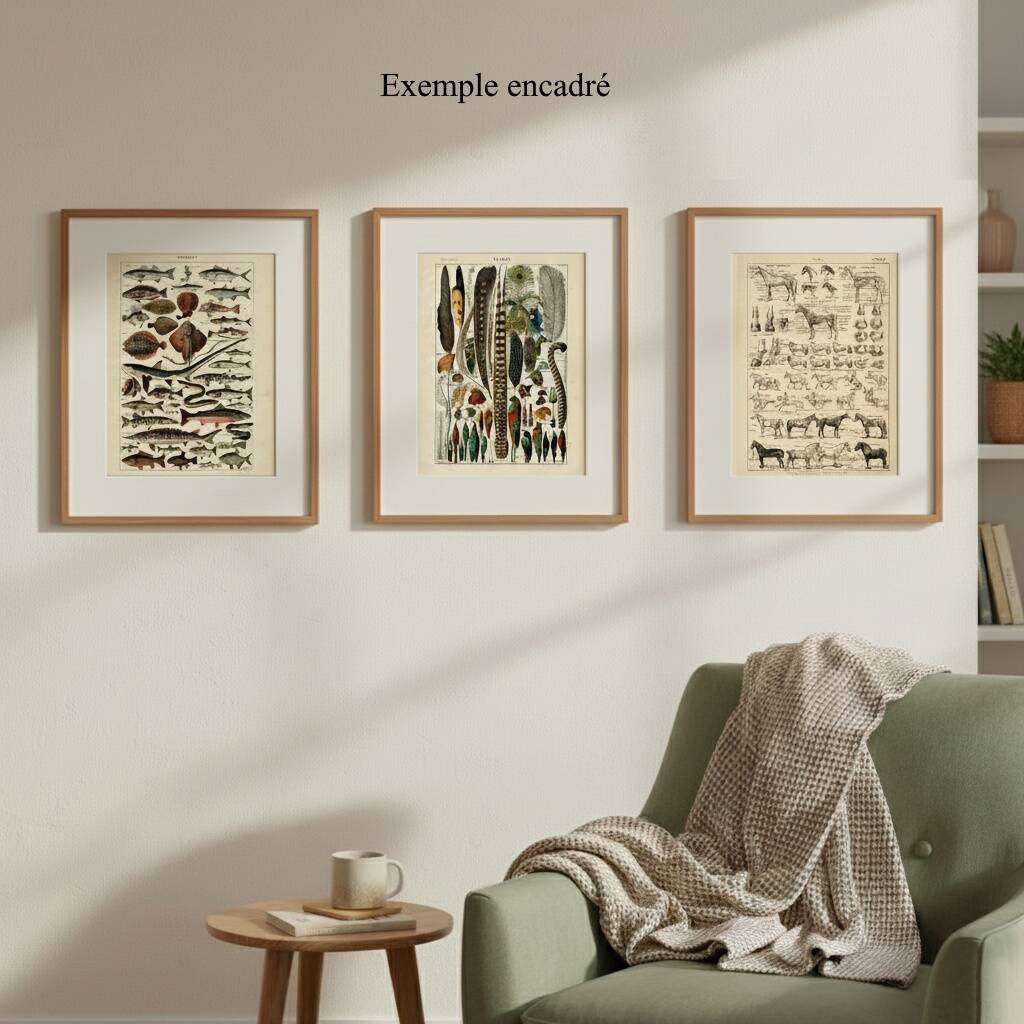 Old engraving - 1923 - Flowers by A. Millot, - Lithograph & plate