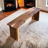 Banc en noyer massif Boho