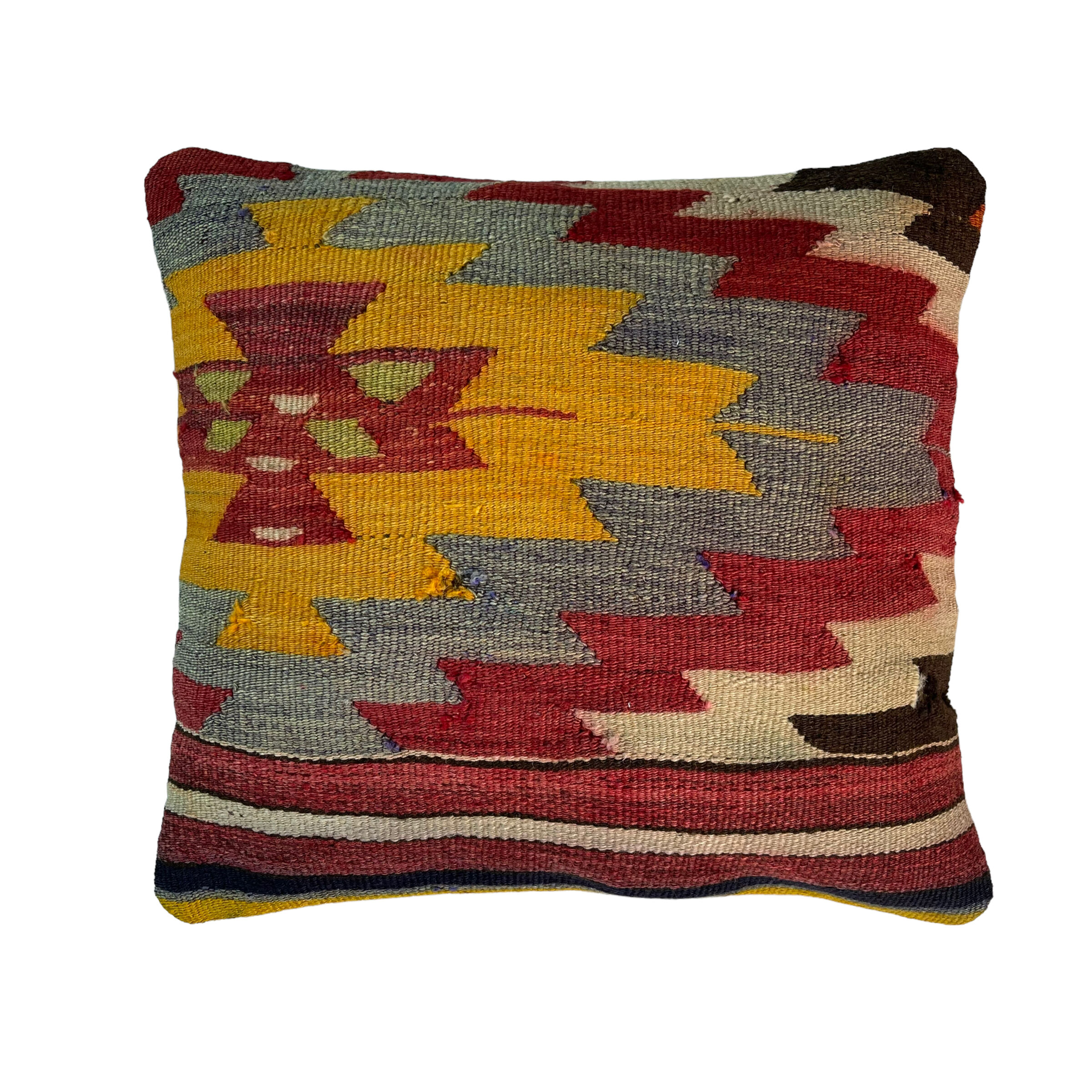 Vintage turkish kilim cushion cover 40 x 40 cm
