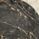 GM vintage black marble round ashtray