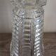 Vase sur pied en verre ciselé 10 facettes