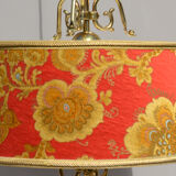 Vintage Classic style 20th Century Ceiling Lamp in Red and Gold