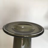 Scandinavian mid century vase in khaki grey glass