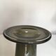 Vase mid century scandinave en verre gris kaki