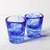 Set of 2 Kosta Boda Blue Shot Glasses 'Mine' by Ulrica Hydman Vallien