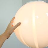 Vintage Italian Swirl Globe Pendant Lamp, 70s