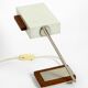 Rare original 1960s Kaiser Leuchten light metal teak table lamp