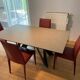 Roche bobois – design dining table + 4 chairs – excellent condition