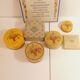 Houbigant powder boxes, shadows and antique advertising collection set
