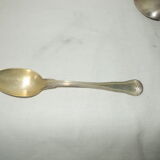 Set of 6 small silver metal spoons