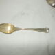 Set of 6 small silver metal spoons