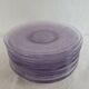 Moulded glass dessert plates – floral pattern – 1930s–1950s