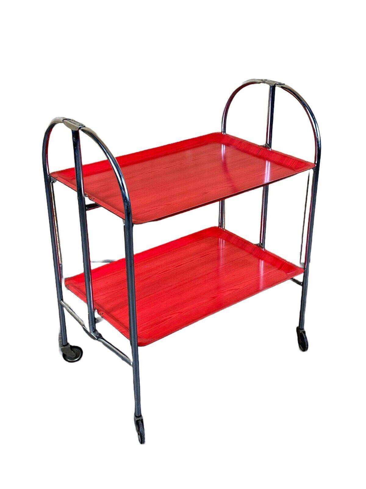 60s 70s serving trolley dinette side table space age red design