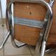 6 brown skai and chrome steel chairs