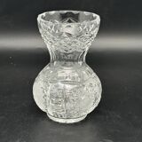 Small vase in chiseled worked glass