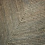 Brown flat-woven jute Indian rug, 1970.