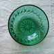 Emerald green dessert service, salad bowl and 8 Arcoroc bowls.