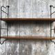 Old tomado modular wall shelf black metal + vintage wood