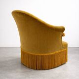 Mustard velvet armchair