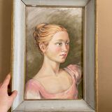 Portrait, oil on cardboard